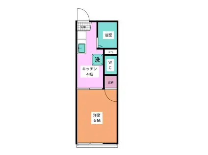 デライツ赤塚(1K/1階)の間取り写真