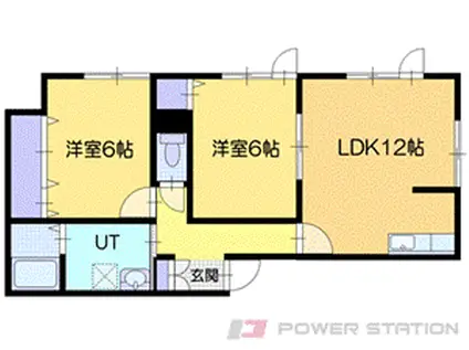 ラメール(2LDK/2階)の間取り写真