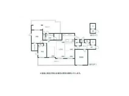 ルミエル五本木(3LDK/3階)の間取り写真