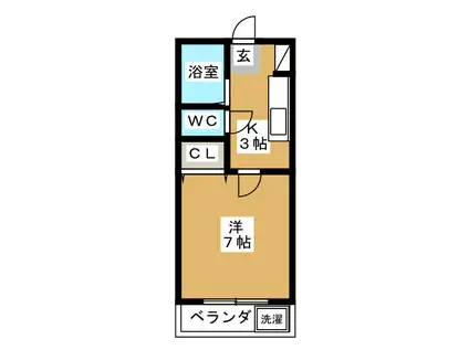 COZY雅(1K/1階)の間取り写真