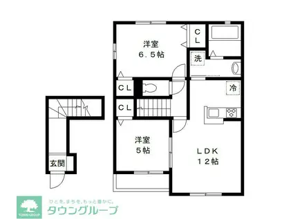 クレール千種(2LDK/2階)の間取り写真
