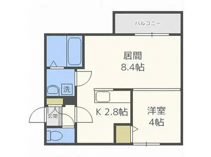 GELBE ジェルビー(1LDK/3階)の間取り写真