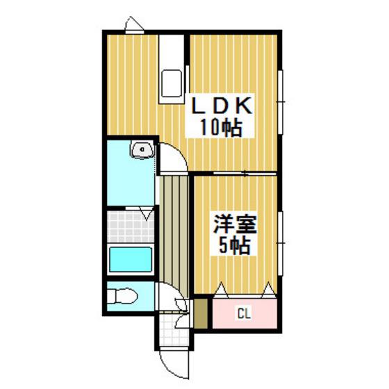 クリエートハウス弥生(1LDK/2階)の間取り写真