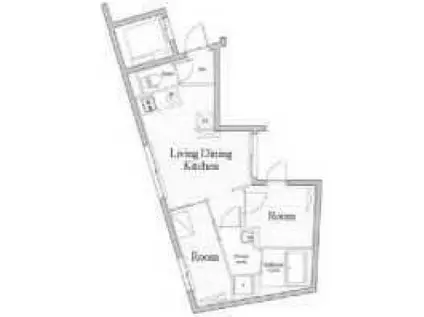 クレアティフ南品川(2LDK/1階)の間取り写真