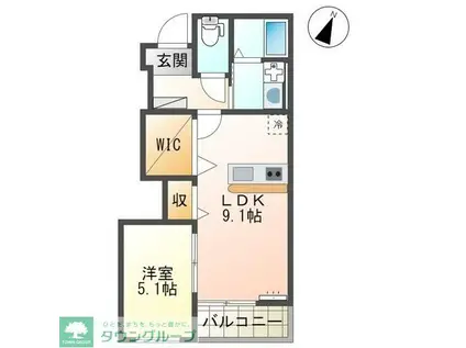 ヴォーグ(1LDK/1階)の間取り写真