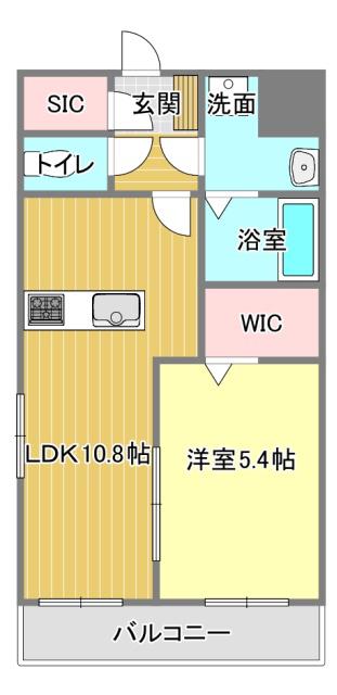 BELLE元浜(1LDK/3階)の間取り写真