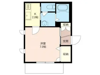 シャーメゾン池之端(1K/1階)の間取り写真