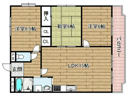 ピアグランデ(3LDK/3階)の間取り写真