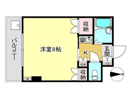 ルモンド(1K/2階)の間取り写真