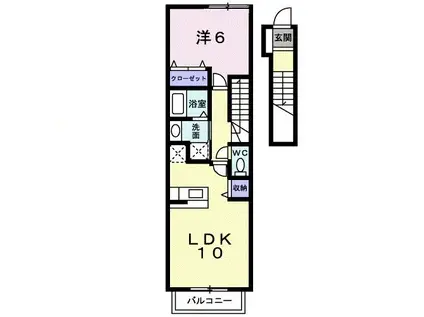 アンシャンテ(1LDK/2階)の間取り写真