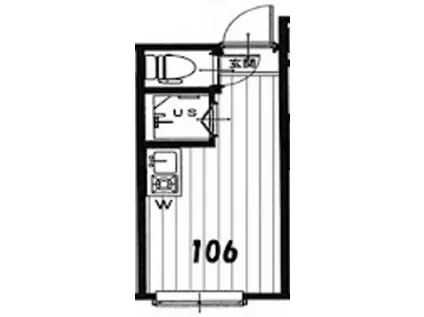 アーバンプレイス落合IV(ワンルーム/1階)の間取り写真