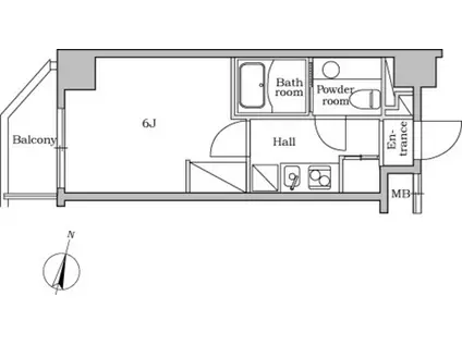 レジディア中村橋(1K/6階)の間取り写真