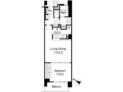 BRILLIA IST三軒茶屋アイビーテラス(1LDK/6階)の間取り写真