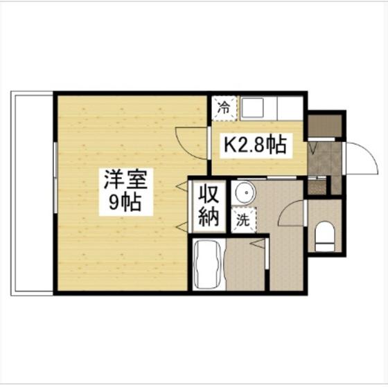 AI COURT南蟹屋(1K/2階)の間取り写真