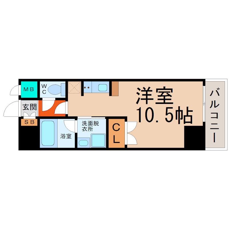 LUMINOUS東別院(ワンルーム/10階)の間取り写真