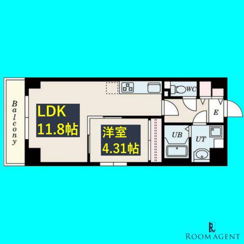 S-FORT鶴舞CUBE(1LDK/8階)の間取り写真