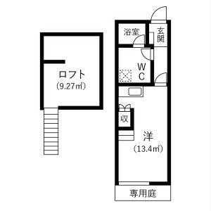 リーフ笠寺(1K/1階)の間取り写真