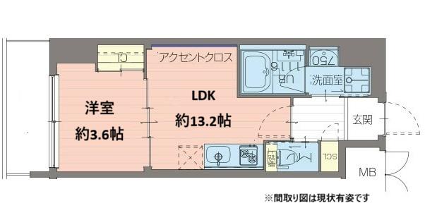 プレジオ日暮通(1LDK/11階)の間取り写真