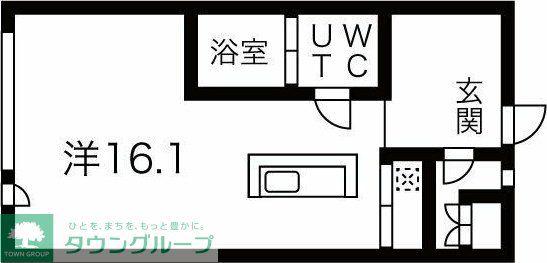 コレクション名駅III(ワンルーム/9階)の間取り写真