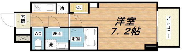 S-RESIDENCE堺筋本町DEUX(1K/11階)の間取り写真