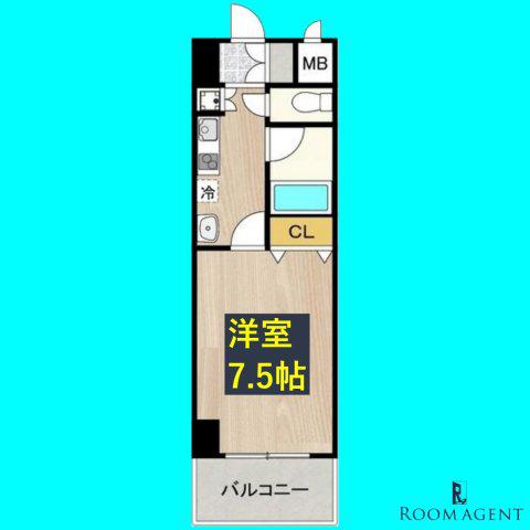 CITY SPIRE 名駅北(1K/5階)の間取り写真