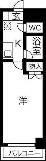 セントラルハイツ金山(1K/2階)の間取り写真
