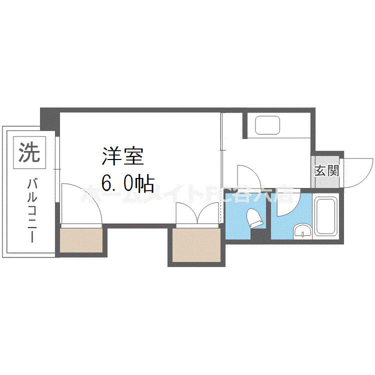 FM NAKAZAKII(1K/10階)の間取り写真