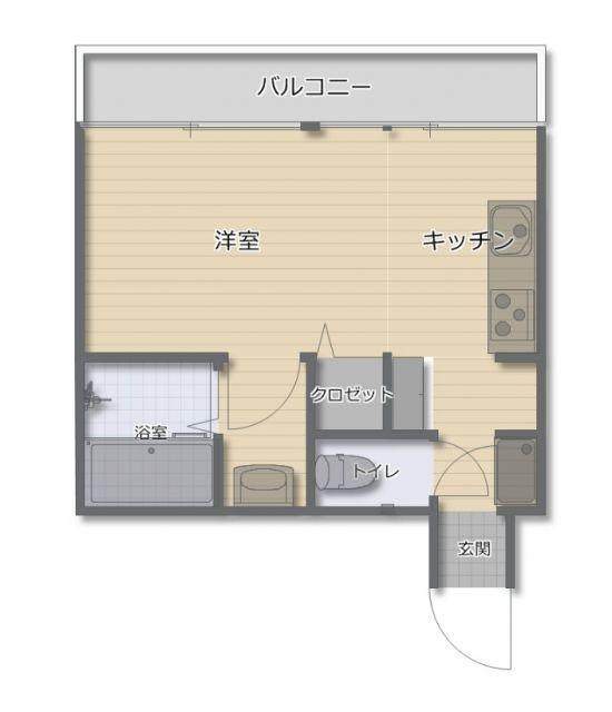 ライフ21(1K/5階)の間取り写真