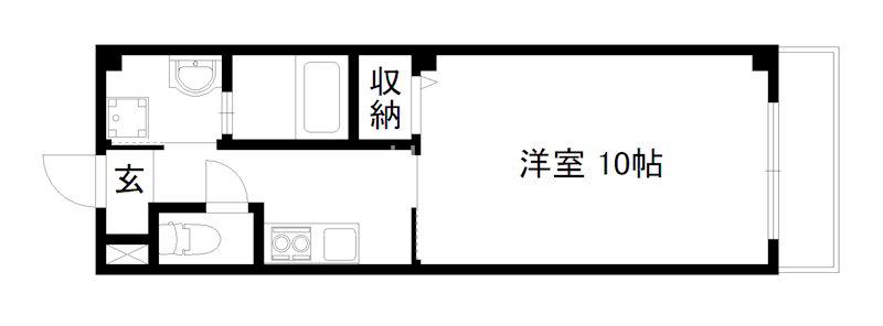 LA JOIE PERMANENTE壬生(1K/2階)の間取り写真