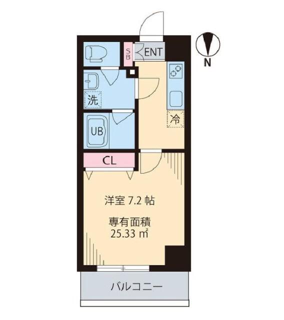 COURT TAKETOKUIII(1K/2階)の間取り写真