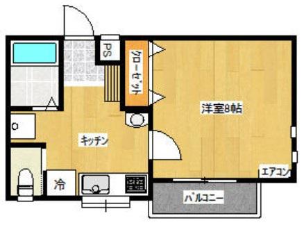 スターパレス21(1K/2階)の間取り写真