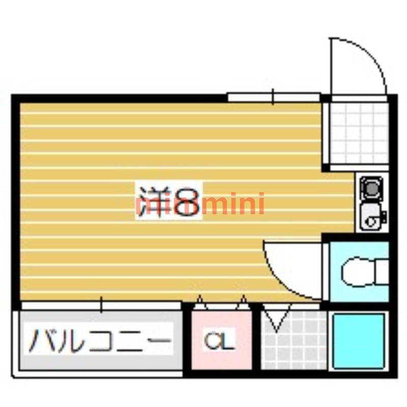 サニーエイト(ワンルーム/1階)の間取り写真