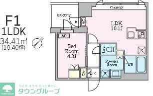 クレストコート旗の台(1LDK/3階)の間取り写真