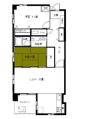 ダイタ昭和マンション(2LDK/3階)の間取り写真