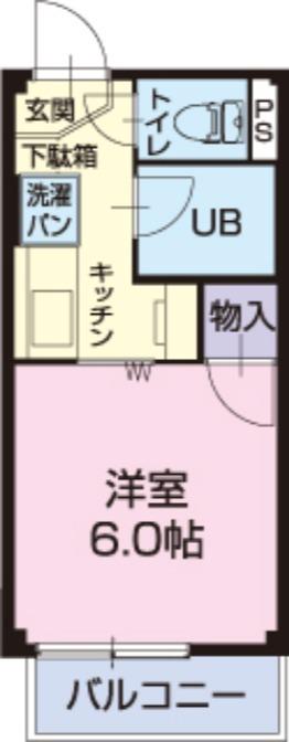 CORPOオリエンタル(1K/2階)の間取り写真