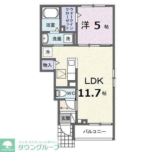 レコルテ戸塚(1LDK/1階)の間取り写真