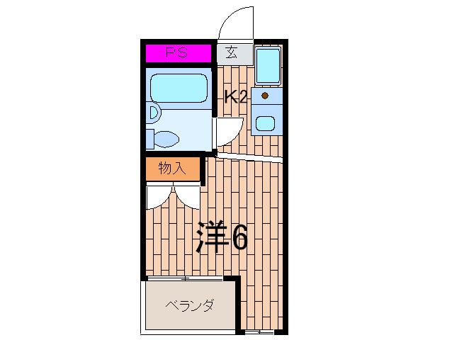 スカイコート横浜大口第2(1K/4階)の間取り写真