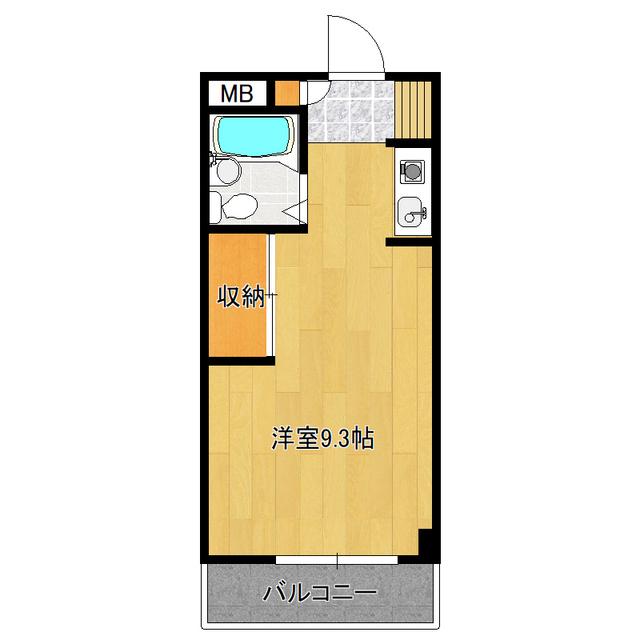 フレスコ(ワンルーム/3階)の間取り写真