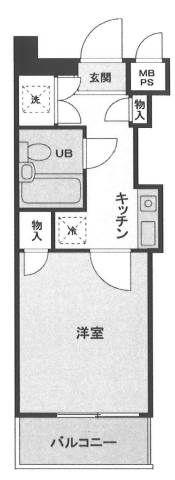 ワコーレ中山(1K/1階)の間取り写真