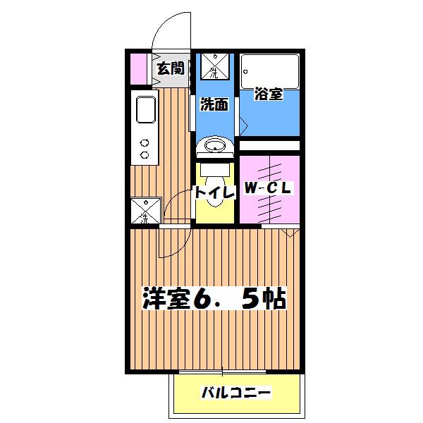 メゾンシーマ(1K/1階)の間取り写真