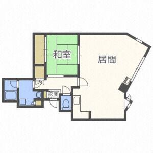 西岡サンマウンテンシャトー(1LDK/4階)の間取り写真