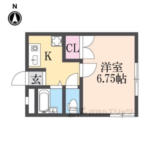 アイナ寺町(1K/3階)の間取り写真
