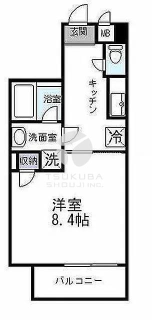 ファン神楽坂(1K/2階)の間取り写真