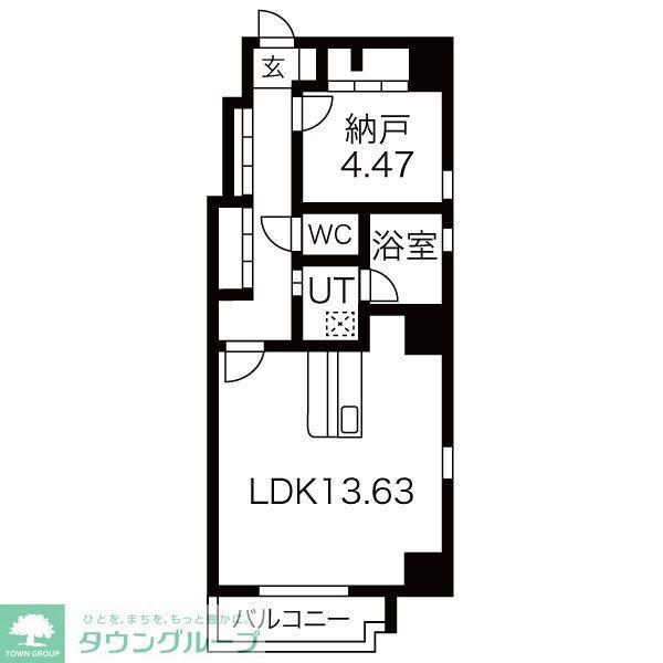 GHONMACHI(ワンルーム/3階)の間取り写真