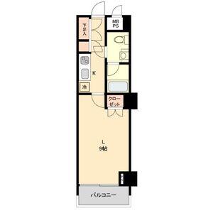 スクエア名駅南(1K/3階)の間取り写真