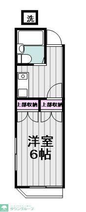 師岡パレス(1K/2階)の間取り写真