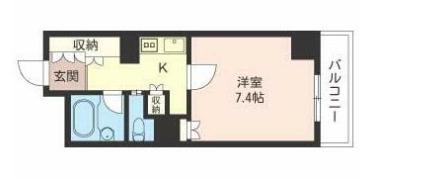 ラサンテ川崎(1K/10階)の間取り写真