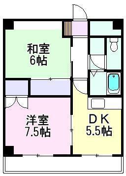 ビラージュパオ(2DK/4階)の間取り写真