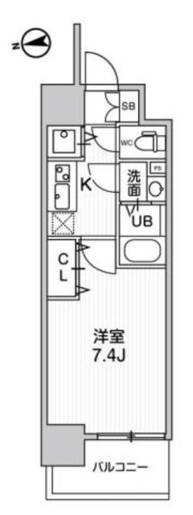 LA DOUCEUR都島高倉町(1K/6階)の間取り写真