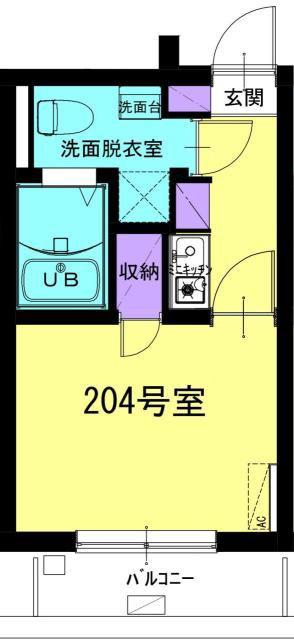 ギオンハウス川口四丁目(1K/3階)の間取り写真